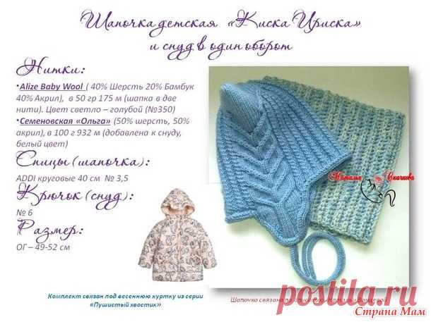 . Детский комплект: шапочка 