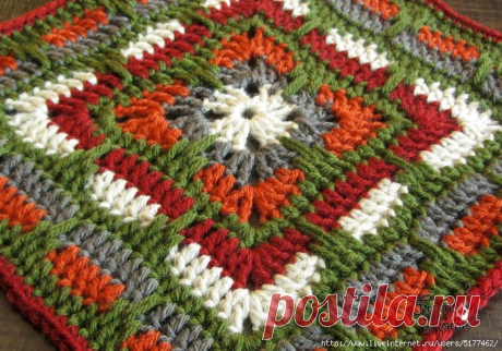 Larksfoot Inspired 12&quot; Granny Square by From Home