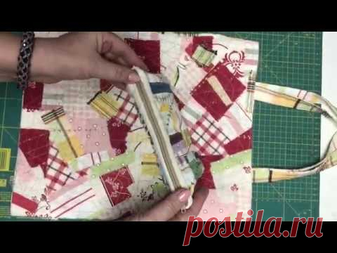 Сумка шопер и косметичка /Утилизация мелких лоскутков /Стежка /Вышивка / cosmetic bag / shopper bag/