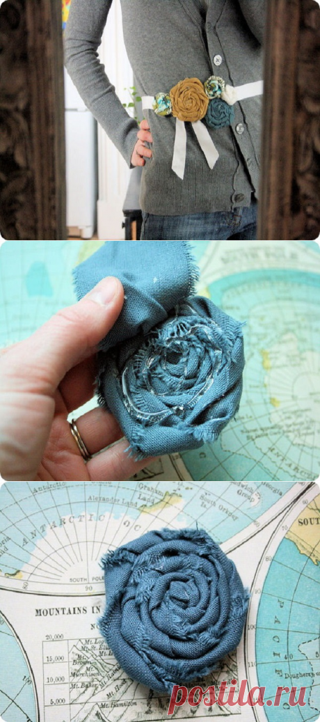 Делаем цветы из ткани для одежды