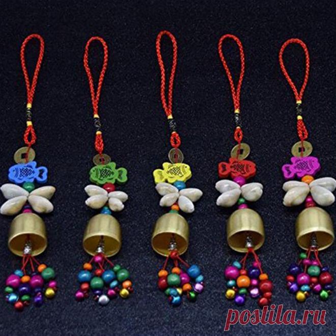 Медные ветряные колокольчики ручной работы, этнический Ветер, бронзовый колокольчик, деревянная подвеска в виде рыбы, подвеска колокольчик Для дома и сада, уличный Декор для гостиной # W0|Ловцы снов и подвесные украшения| | АлиЭкспресс