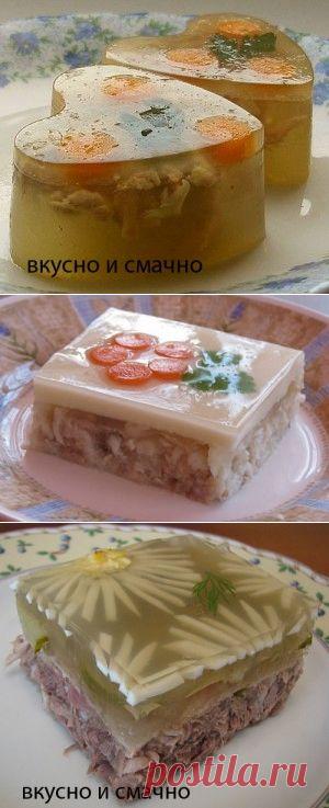 Как украсить прозрачный холодец