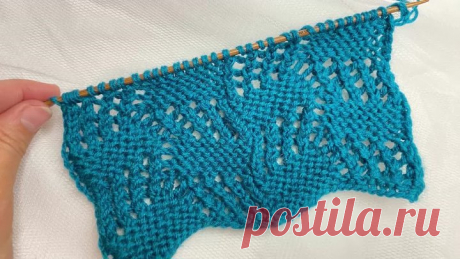 Необычный шахматный узор спицами