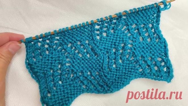 Необычный шахматный узор спицами