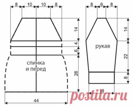 Knitted coat and crochet panama for girls 6-8 years old