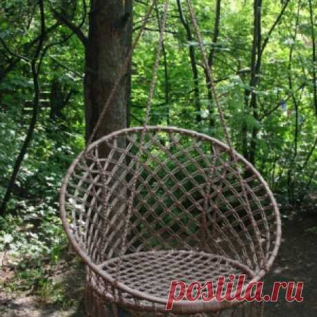 Плетеное кресло для дачи своими руками - МирТесен