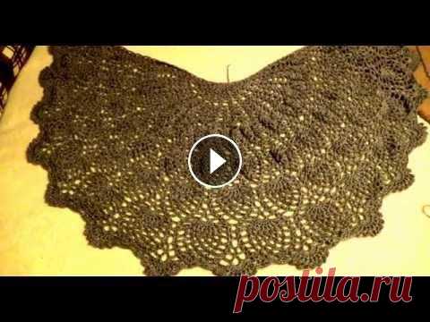 #487 США Аляска Анкоридж Кошки - Ужин - Двор Схема вязания шали...