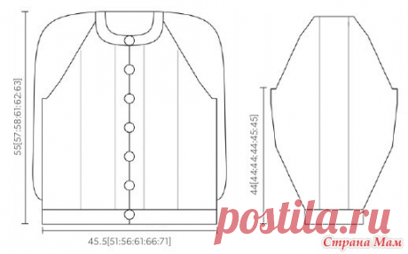 . Жакет-реглан с ажурными дорожками из твидовой пряжи. Размер: XS(M, L, XL, XXL, XXXL) - Вязание - Страна Мам