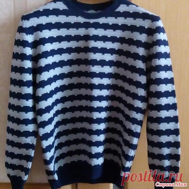 свитер для мужа крючком - Вязание - Страна Мам