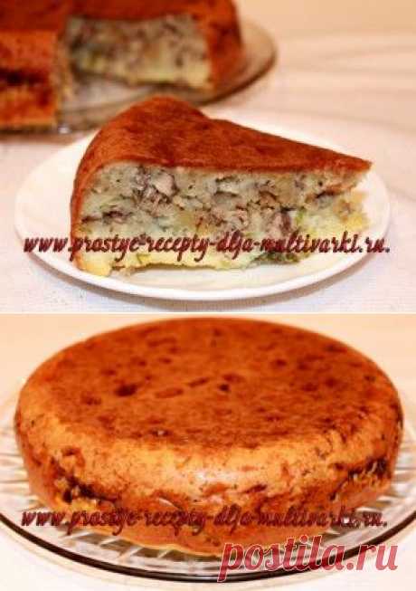 Заливной рыбный пирог в мультиварке