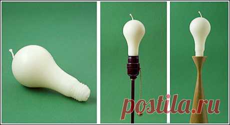 И если угольки еще кажутся вещью вполне нормальной, то вот лампочка накаливания? Зачем же ее «сжигать»? Думаю, тут просто дизайнеры решили предпринять какой-то неожиданный шаг и сделать именно свечку-лампу.