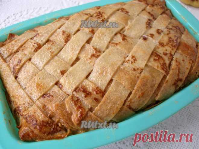 Блинный пирог с грибами и мясом, как альтернатива обычным блинчикам с мясной начинкой.