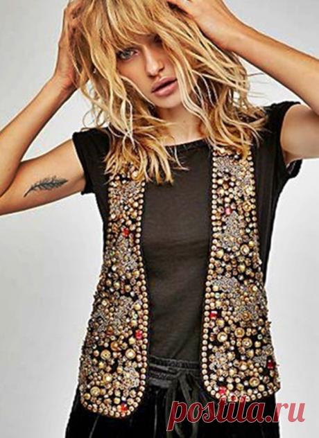 KUFER z artystycznym rękodziełem : Kamizelka migotka