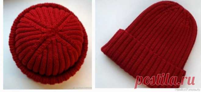 Шапка-резинка с небанальной макушкой. Описание | Вязание спицами аксессуаров Сложность: средняя Время работы: 1 день Материалы: пряжа, круговые спицы, чулочные спицы, маркеры, дополнительная спица 1. Наберите на круговые спицы №3 112, 128 или 144 петли (для шапки на ОГ=56-58 см). Вы можете менять количество петель с шагом 16 пет. Это зависит от вашей плотности...