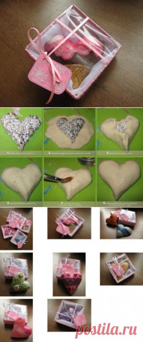 Cердце из соленого теста | Уроки лепки