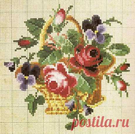 Тончайшая работа - очаровательная старинная вышивка в технике Petit Point