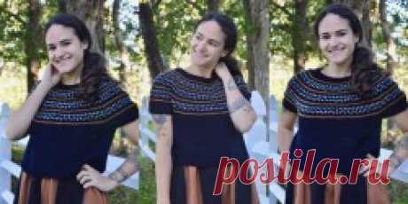 Укороченный пуловер Slip Stitch Crop - Вяжи.ру
