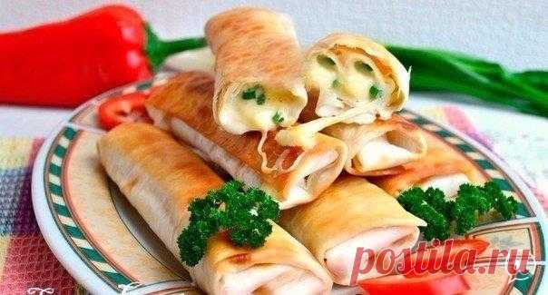 Посмотрите на это чудо! Вкуснейший, хрустящий лаваш, жареный с сыром | Четыре вкуса