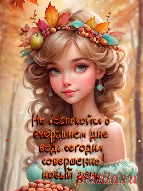 Осенняя картинка доброго дня с надписью