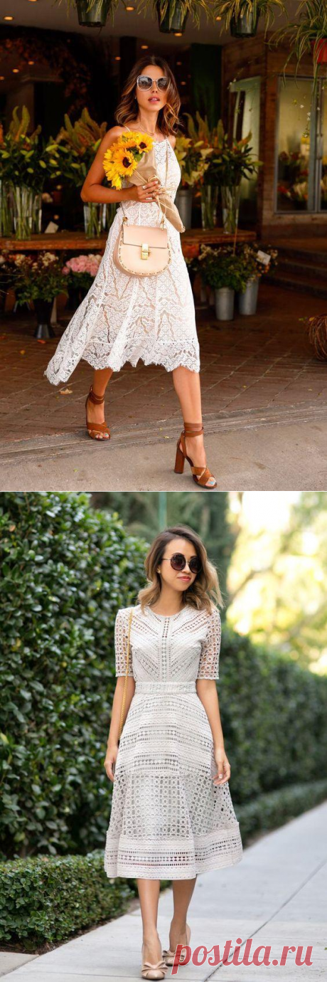 Look! Белые миди платья! — Модно / Nemodno