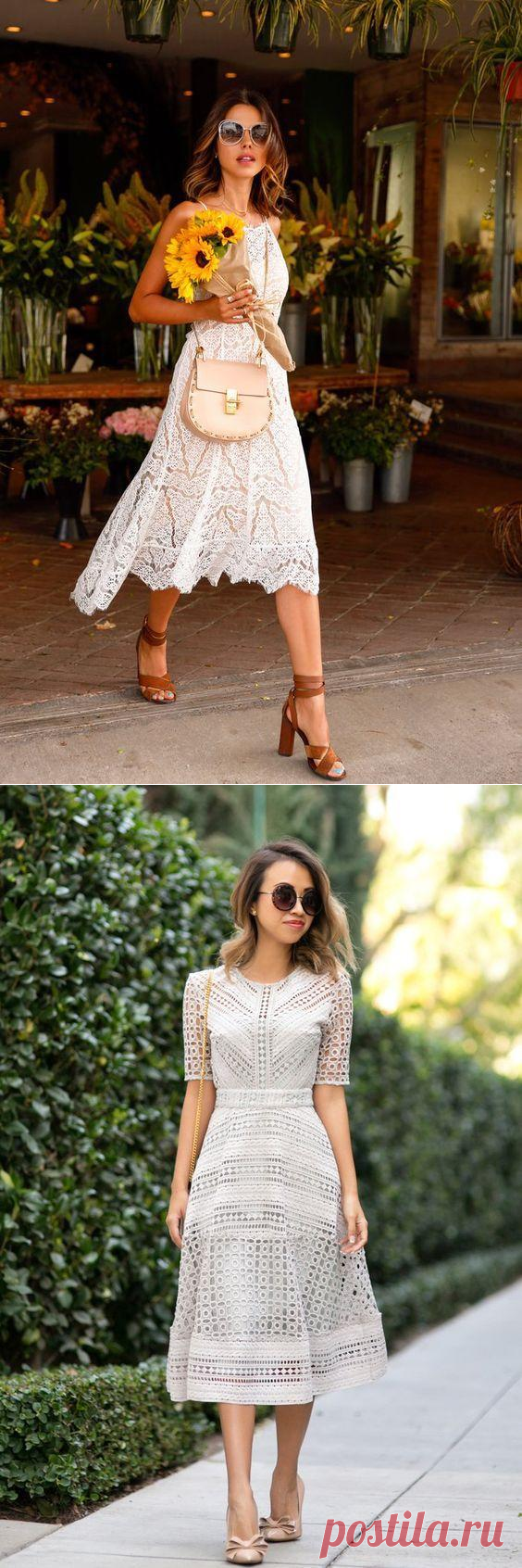 Look! Белые миди платья! — Модно / Nemodno