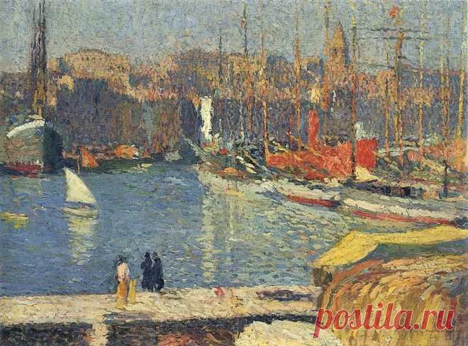 Спокойно дышат моря груди... Художник Анри Жан Гийом Мартен / Henri Jean Guillaume Martin (Франция, 1860-1943)