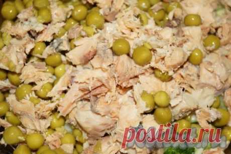 Салат с консервированным тунцом, яйцами и огурцами - 9 пошаговых фото в рецепте