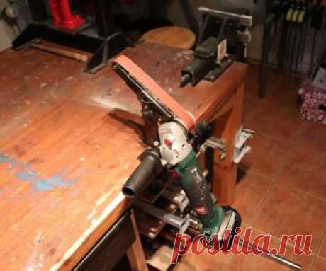 Quick Mounted Angle Grinder Power File / Belt Sander. Hi!There is a lot of power file angle grinder hacks on youtube.I haven't actually searched them, but youtube suggest them sometimes.. and when you have watched one,...