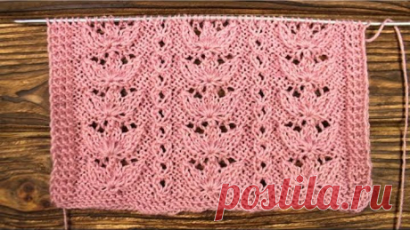 Knitting design. Нежный узор Тюльпаны или бодрящий кофе в зернах. Копилка турецких узоров