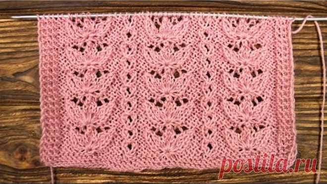 Knitting design. Нежный узор Тюльпаны или бодрящий кофе в зернах. Копилка турецких узоров