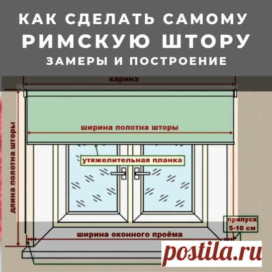 Как сделать самому римскую штору. Замеры и построение – Журнал Вдохновение Рукодельницы