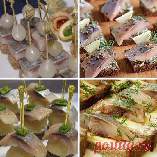 ФУРШЕТ ПО-РУССКИ. 12 ИДЕЙ КАНАПЕ С СЕЛЕДКОЙ