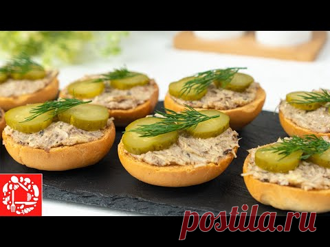 Разлетаются со стола Первыми! Самые быстрые Бутерброды со шпротами и огурцом
