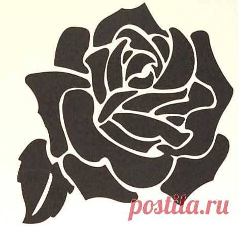 Трафареты розы своими руками