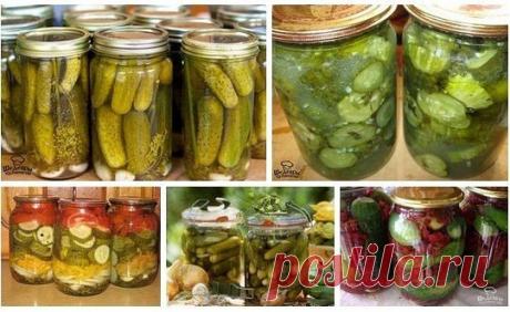 5 ВАРИАНТОВ ЗАГОТОВОК ОГУРЦОВ 
1. ВАРИАНТ-ОГУРЦЫ "КАК МАГАЗИННЫЕ"
(на 1 литр воды)
ИНГРЕДИЕНТЫ:
● 1,5 ст.ложки соли
● 3 ст.л. сахара
● 10-12 ложек 9% уксуса на 3-х литровую банку.
ПРИГОТОВЛЕНИЕ:
1. Лавровый лист, душистый перец, гвоздику, репчатый лук (кольцами), укроп уложить на дно банки, далее огурцы.
2. Подготовленные огурцы в банках залить кипятком, остудить до теплого состояния, слить, добавить сахар и соль в расчете на 1 л. воды, вскипятить снова, залить огурцы и закатать.
Уксус добавл