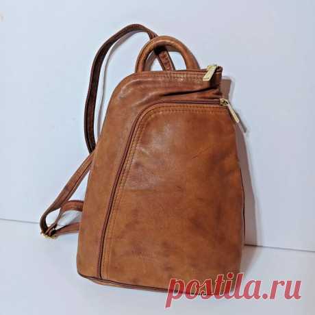Valentino Di Paolo Leather Convertible Backpack Bookbag Hobo Shoulder Bag Tan | eBay
US $75.99
