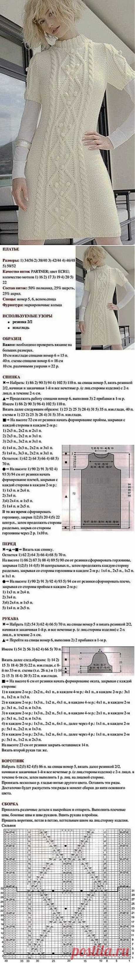 Платье спицами / Вязание для женщин спицами. Схемы / PassionForum - мастер-классы по рукоделию