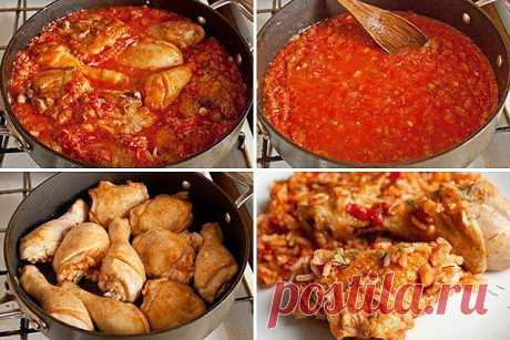 Курица с рисом в томате — Моя кухня