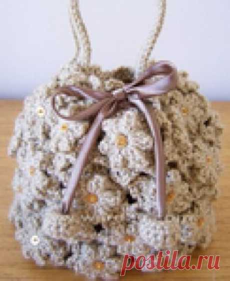 Сумки - мешочки крючком. Схемы вязания