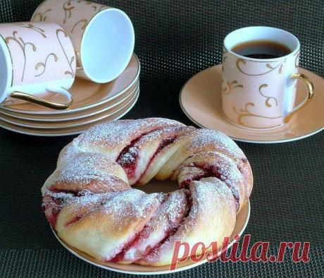 Воздушные клюквенные веночки.