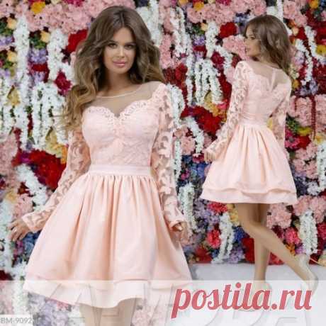 ❄Платье с кружевными рукавами купить недорого на Новый год.