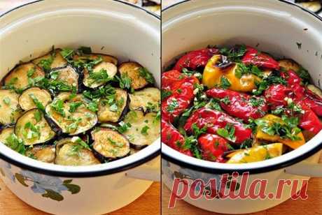 Закуска из маринованных баклажанов и перцев гриль рецепт – закуски. «Еда»
