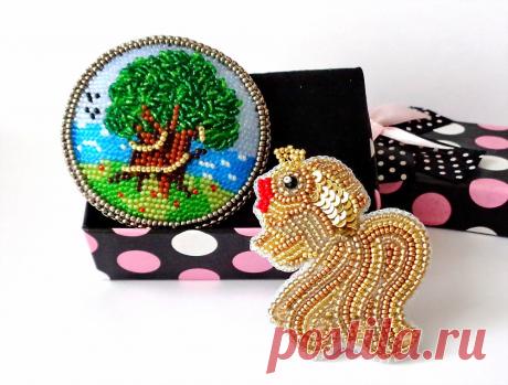 Брошки. | biser.info - всё о бисере и бисерном творчестве