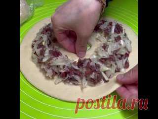 Узбекские лепёшки с мясoм