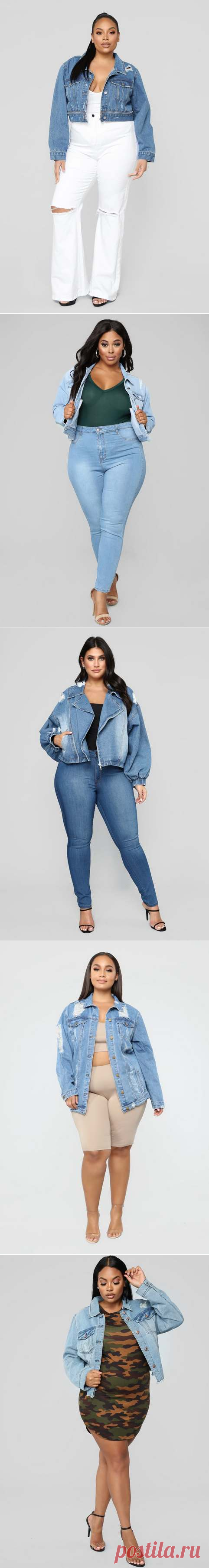 Джинсовые куртки для полных девушек американского бренда Fashion Nova весна-лето 2019 (60 фото)
