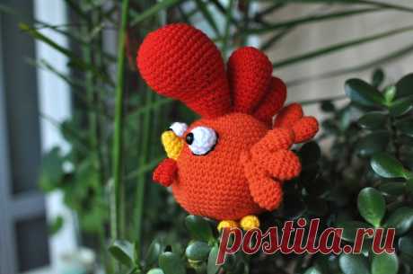 PDF Петушок Петюшка крючком. FREE crochet pattern; Аmigurumi cock patterns. Амигуруми схемы и описания на русском. Вязаные игрушки и поделки своими руками #amimore - Петух, маленький петушок.