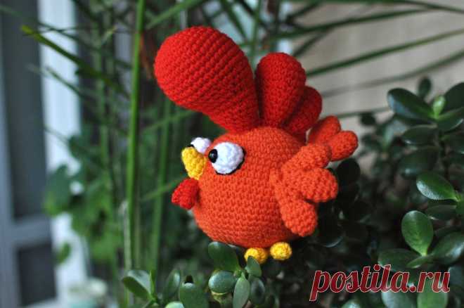 PDF Петушок Петюшка крючком. FREE crochet pattern; Аmigurumi cock patterns. Амигуруми схемы и описания на русском. Вязаные игрушки и поделки своими руками #amimore - Петух, маленький петушок.