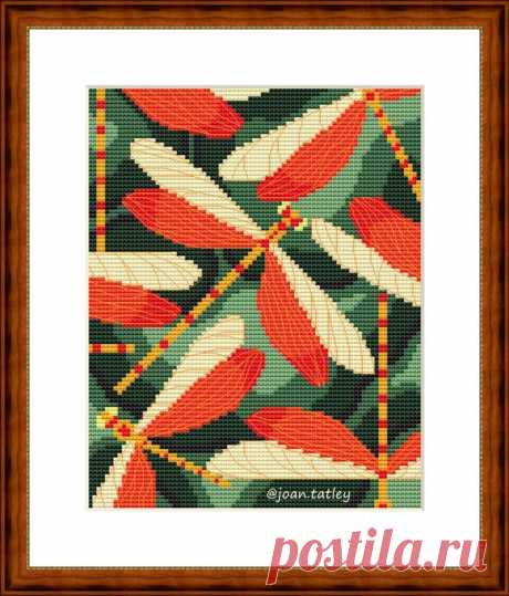Embroidery  - Abstract Art Nouveau Style Ornament Interior Design PDF Cross Stitch Pattern Instant Download