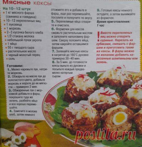 Мясные кексы
