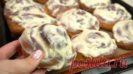 СЛИШКОМ ВКУСНО И ПРОСТО, чтобы не приготовить! Пуховые булочки с кремом! Булочки с кремом (Синабоны). Это верх блаженства для любителей выпечки, я нисколько не преувеличиваю они действительно восхитительные на вкус и с волшебным а...